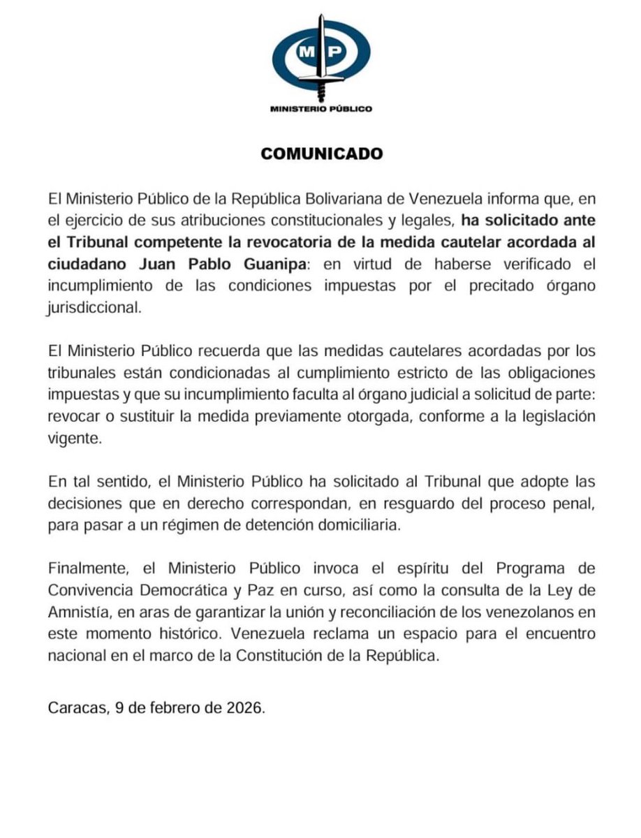 Comunicado Importante 🇻🇪

#Venezuela #9Febrero