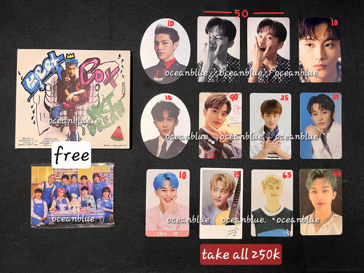 oceannbblue's tweet photo. WANT TO SELL AAB PC MARK NCT 127 DREAM
•dicon 101
•seasons greetings 2022 2023
•the link fortune selca
���cashbee resonance
•pola natrep
•click

📩tanya² DM yh
💰negotiable, inc packing
🍊freeong, exc adm
🏡jateng

t.wts poca sg22 sg23 neocity nature republic pendant taeyong https://t.co/ub5JKae7Sn