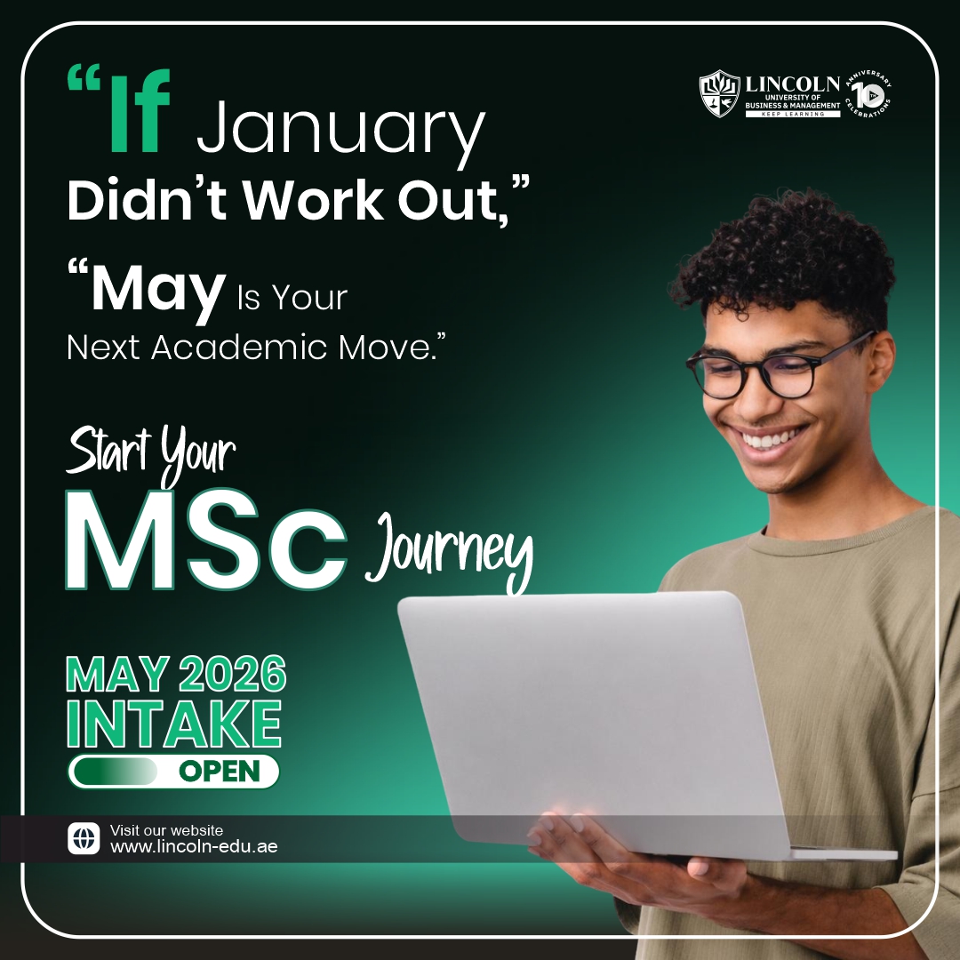 lubmmiddleeast's tweet image. Missed the January intake?
May is your next academic move. 🎓

Start your MSc journey with the May 2026 Intake and take the next step in your career, only with LUBM and the University of the West of Scotland.

#LUBM #LSM #MScJourney #MayIntake2026 #UKAccreditedDegree