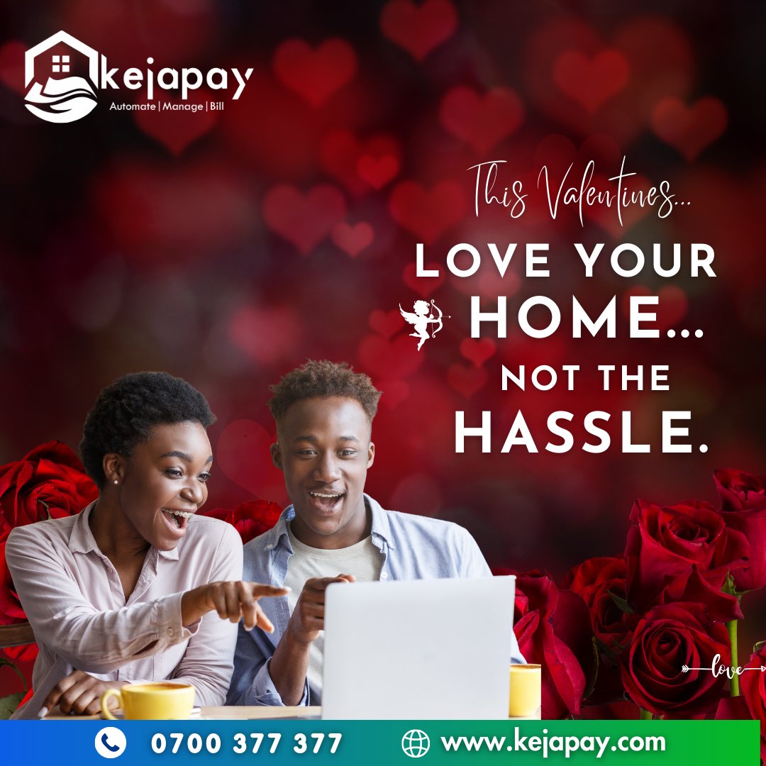 KejaPay's tweet photo. This Valentine’s, love your home—not the hassle. ❤️
KejaPay simplifies rent payments, reminders &amp; maintenance in one secure platform. Manage from anywhere, stress-free.
📞 0700 377 377
🌐 https://t.co/PlP57eD8sx
#KejaPay #LoveYourHome #ValentinesWithKejaPay https://t.co/JVnEgQEhvi