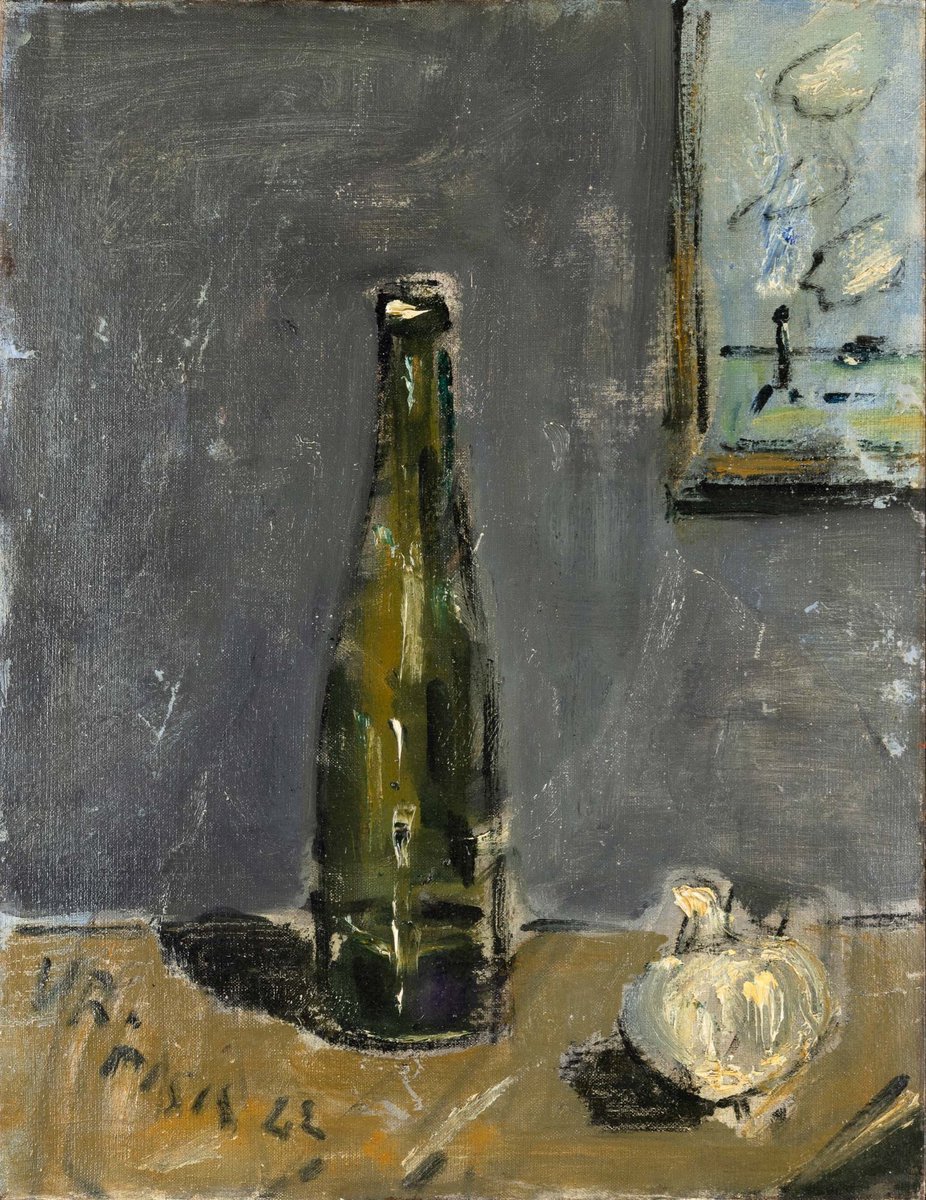 AniSWISSarts's tweet photo. Filippo De Pisis (Italian, 1896 - 1956) - The Black Bottle, 1942 https://t.co/4xsnwxMtQu