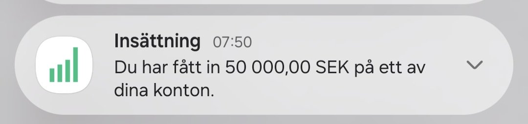 StorSpararn's tweet photo. Nu var det ett par månader sedan man fick satt undan en summa som denna. Skönt att kunna snudda på lite roligare belopp igen 🙏. 2026, nu kör vi! 

#avanza #börsen #omx30 #spara https://t.co/SwNxx7v8Ky