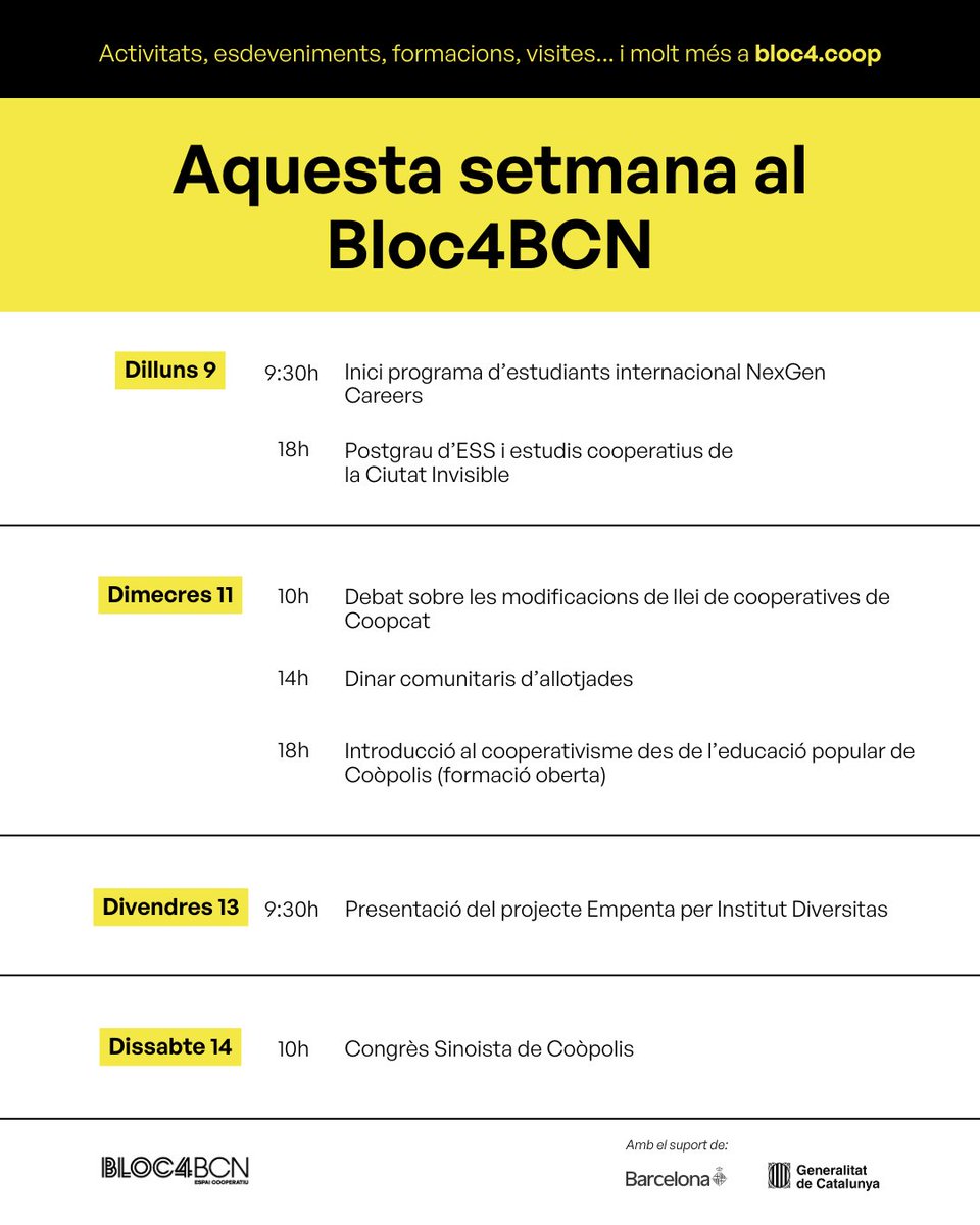 Bloc4BCN - Espai cooperatiu tweet media