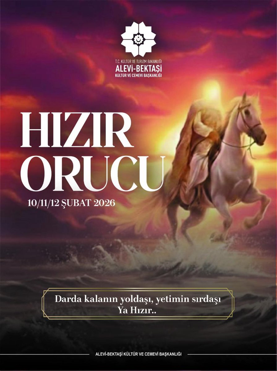 "Şubat ayı geldi, gönül uyandı,
Nuh’un gemisine erdi bir himmet.
Deryalar coştu da nura boyandı,
Yetiş ya Hızır, bizlere medet."

Darda kalanın yoldaşı, yetimin sırdaşı, ya Hızır...

Bu yıl, 10/11/12 Şubat tarihlerinde tüm canlarımızla birlikte tutacağımız Hızır Oruçları ve