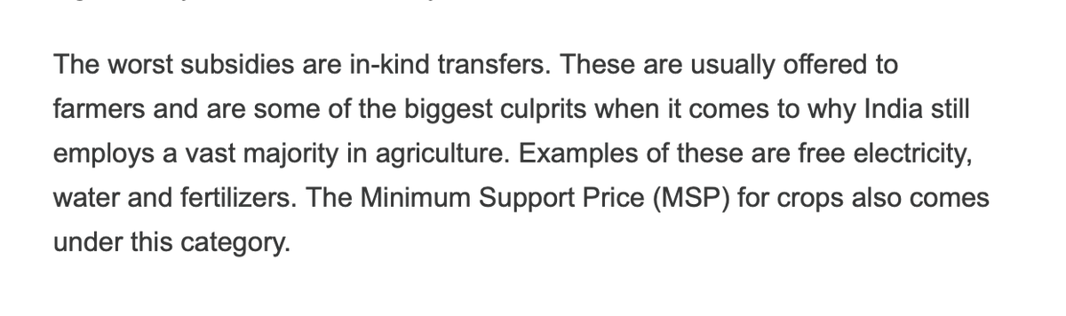 Coolbaap's tweet photo. Good article on how much money is wasted in farmer subsidies, for water intensive crops such as rice and wheat. 

https://t.co/Wbdfxjui0N

Bring back the farm laws! https://t.co/QYGO7dWiRO