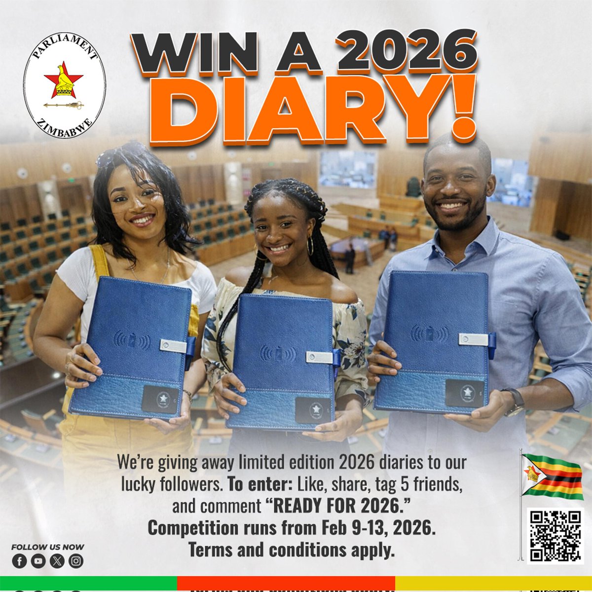 #10thParliament
We’re giving away limited-edition 2026 diaries to our lucky followers. To enter the competition, simply like this post, share it, tag five friends, and comment “READY FOR 2026”. Dont miss out, get yours!