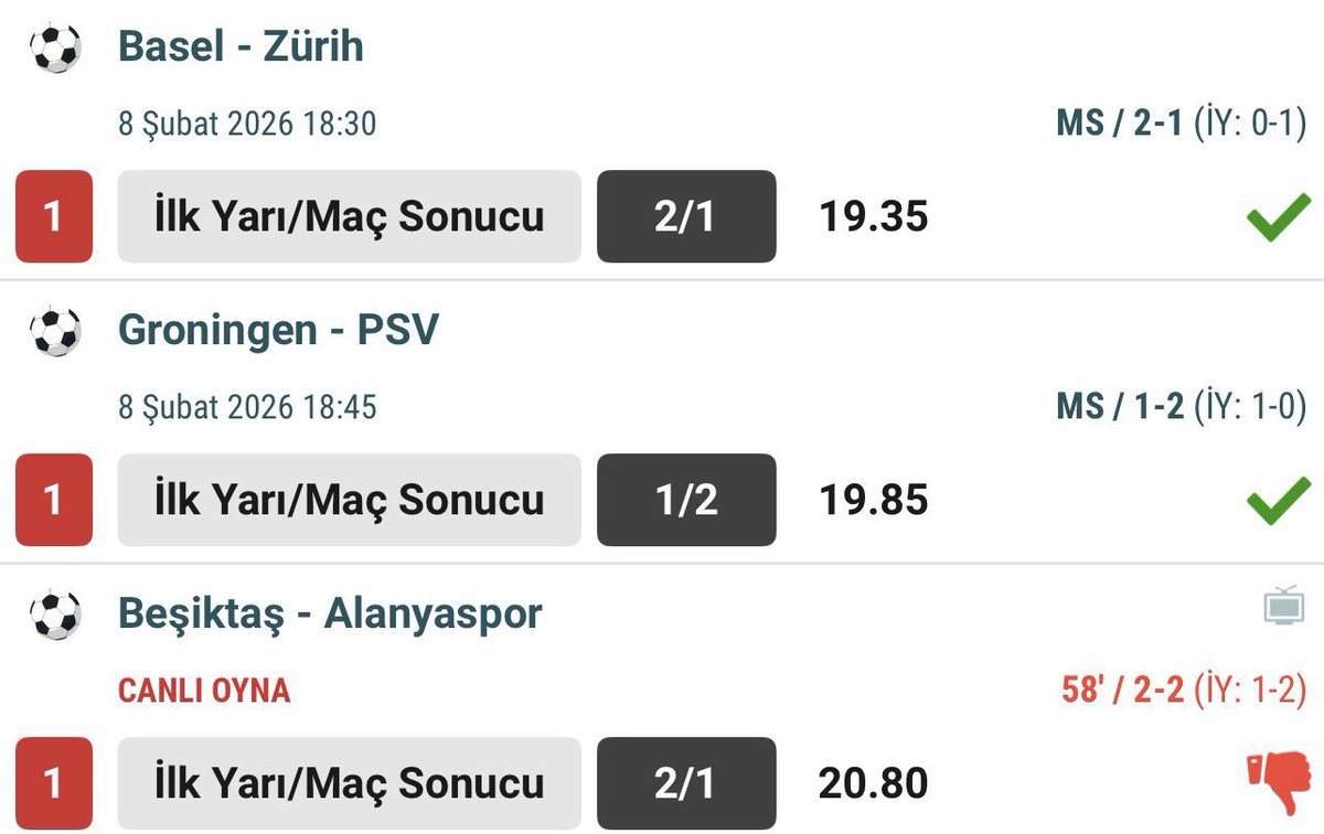 Ah lan beşiktaş hala gözüme uyku girmedi….

Bugünde 3 lü denemesi yapacagım sizde kazanmak istiyorsanız iletişime geçiniz canlar

Nokta koyan 10 kişiye 1000₺..

İletişim: t.me/akhenatonnnn