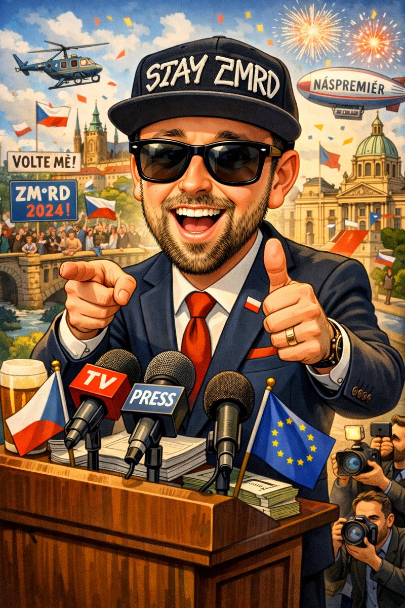 ...and now create a caricature of me being politician based on everything you know about me.
⬇️