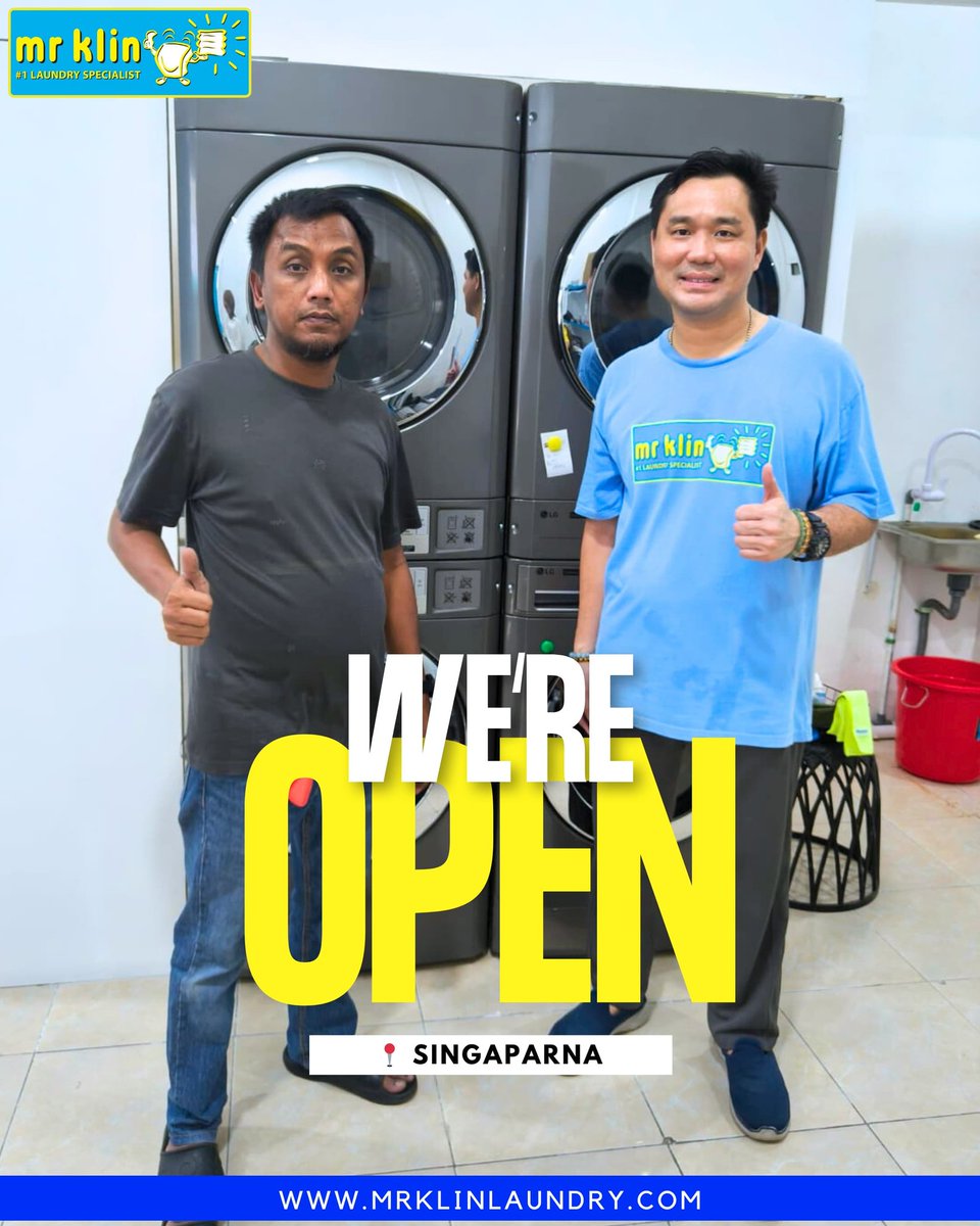 NOW OPEN! MR KLIN Laundry Singaparna, Tasikmalaya. 
Selamat dan Sukses!
Terima kasih Pak Budi Rahman yang sudah memilih Paket Silver+ MR KLIN Laundry.
Laundry Bisnis kebutuhan pokok, jangka panjang, anti krisis, survive di semua situasi &amp; kondisi #franchiselaundry #bisnislaundry