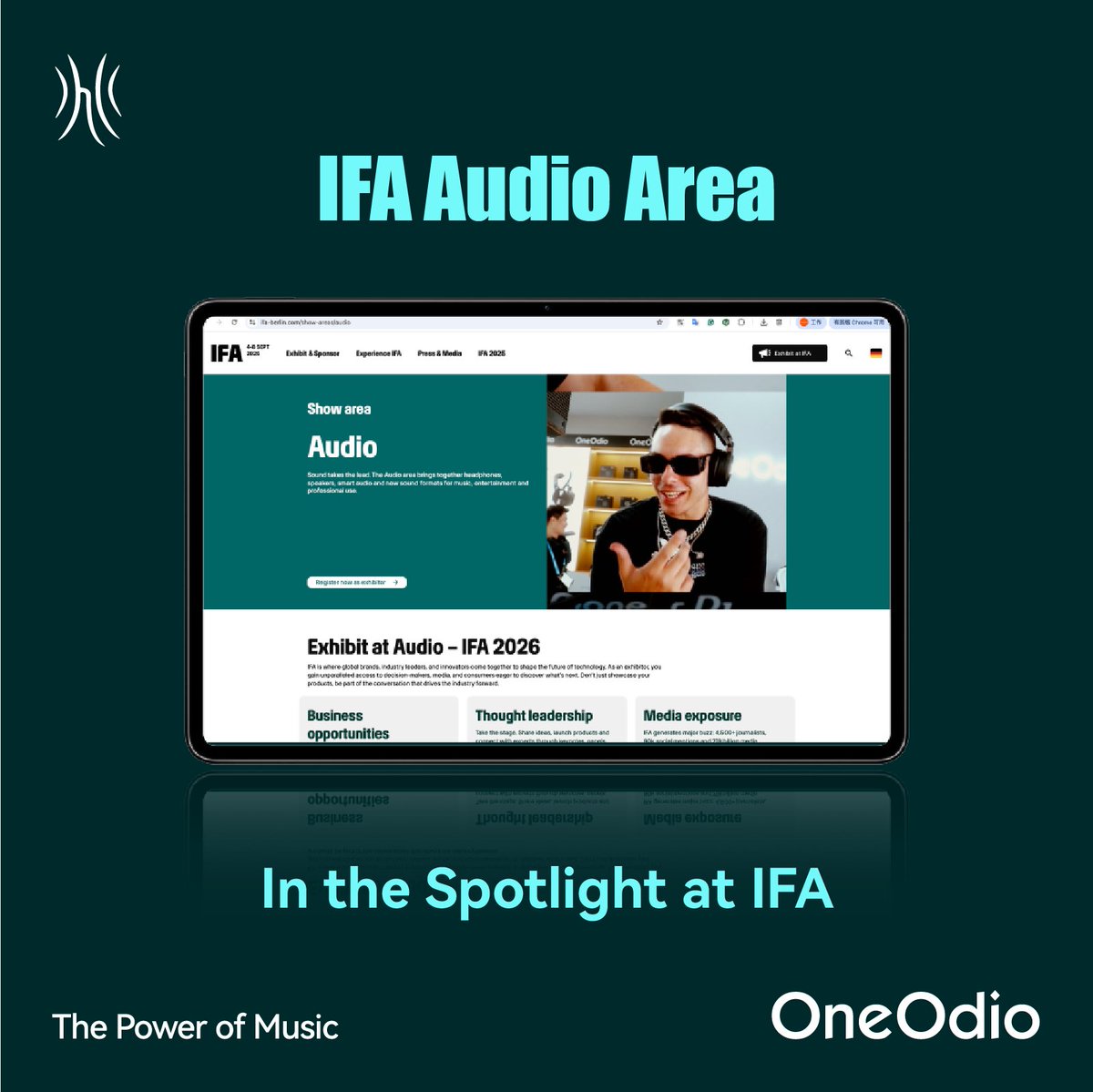 OneOdio_'s tweet image. ✨ Spotlight at IFA ✨
Our Studio Max 1 caught the eye at IFA, featured on the official IFA website!
Big thanks to @albertbreaker_official for showing it in action behind the decks.

Can’t wait for #IFA2026—excited to see what’s next! 💥
-
-
-
#OneOdio #StudioMax1 #IFA #DJ