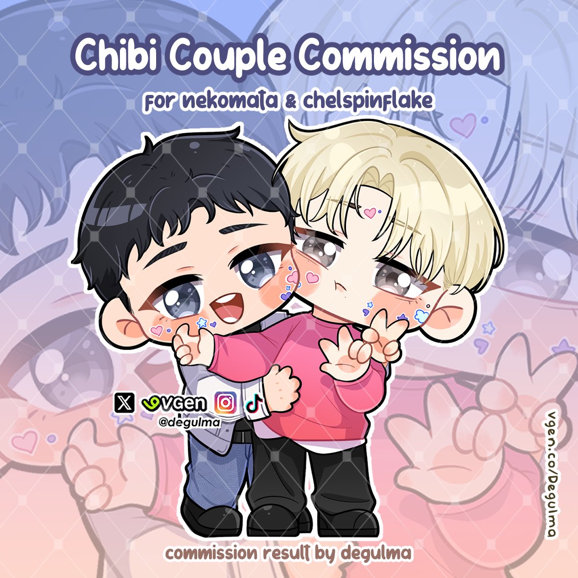 chibi couple commission result for @/nekomata.co @/chelspinflake 🌼

•DM me for same order • VGen request on bio 

#chibi #backlight #백라이트 #seoinxyeongwoon #commission