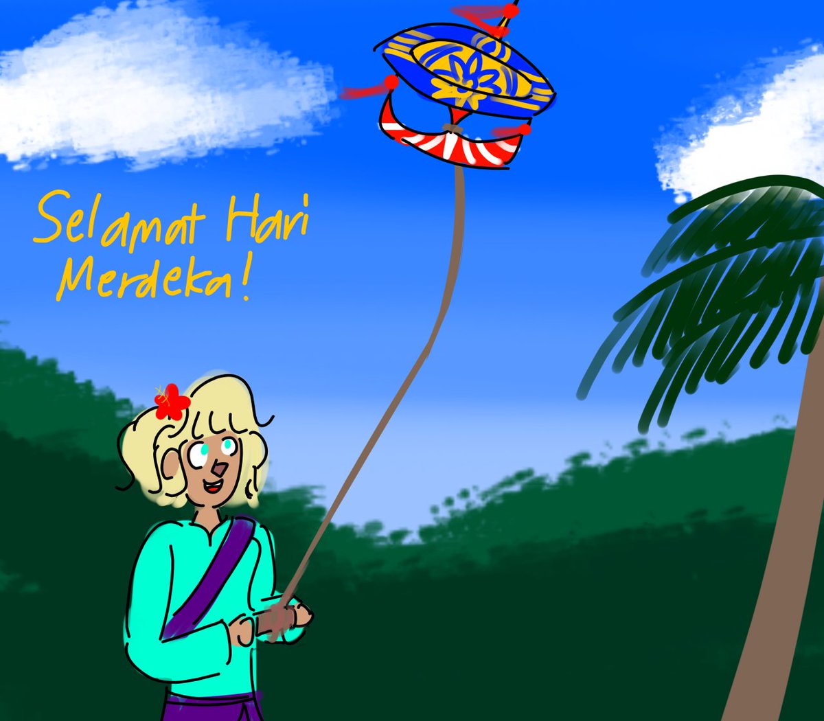 FiredogStu8's tweet photo. Jen from #CampCamp in my country's clothing, Baju Kebaya

#CCJen #ArtShare https://t.co/p55gblUocR