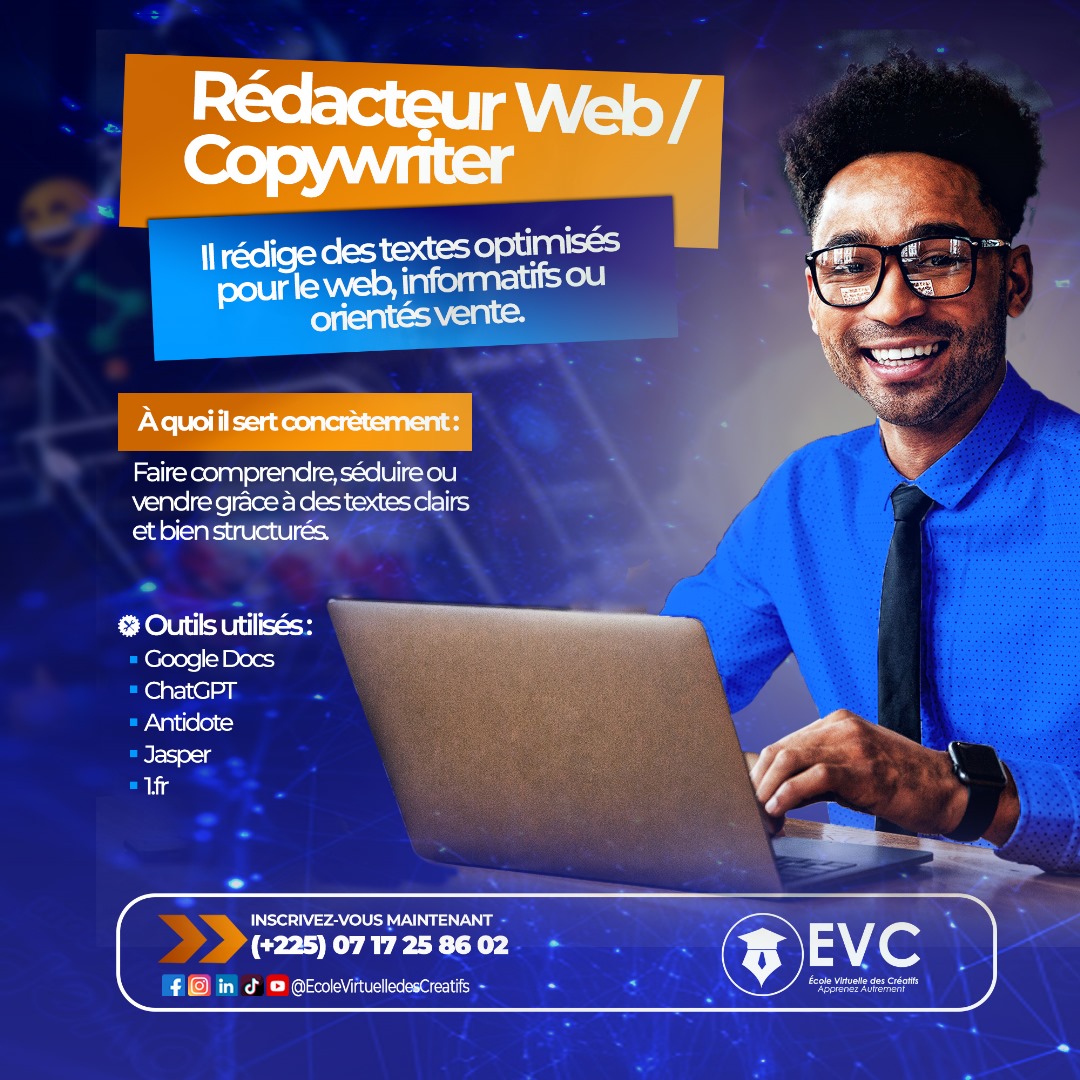 evc_des35437's tweet photo. MÉTIERS QUI PAIENT BIEN EN 2026: Community Manager, Social Media Manager, Rédacteur Web / Copywriter, Content Manager. 
📅Rentrée 7ᵉ Promotion : 14 mars 2026
🎓Design Graphic | Community &amp; Social Media
🚨Pré-inscription : https://t.co/3AaAMtlkR1
NB : 10 Places disponibles https://t.co/6JB6QA9RHY