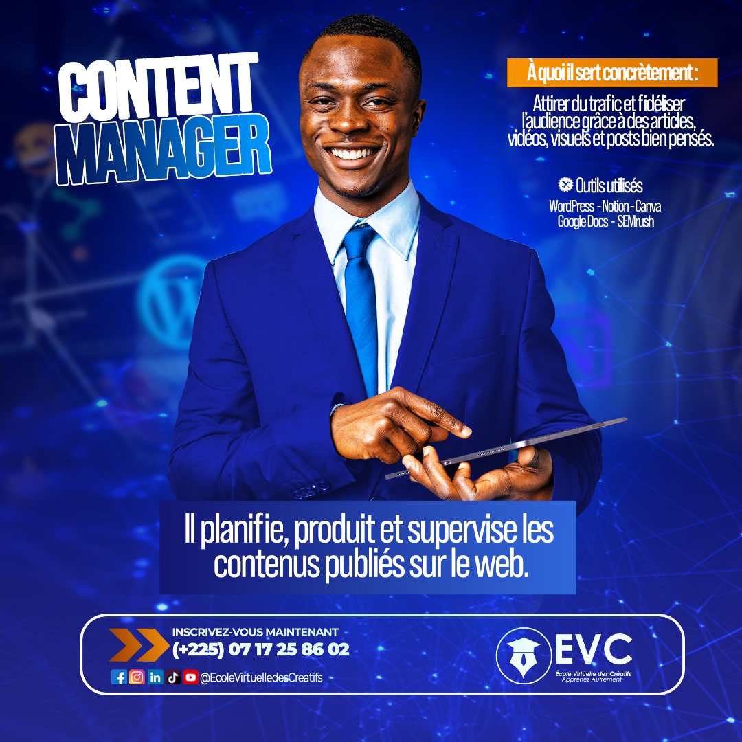 evc_des35437's tweet photo. MÉTIERS QUI PAIENT BIEN EN 2026: Community Manager, Social Media Manager, Rédacteur Web / Copywriter, Content Manager. 
📅Rentrée 7ᵉ Promotion : 14 mars 2026
🎓Design Graphic | Community &amp; Social Media
🚨Pré-inscription : https://t.co/3AaAMtlkR1
NB : 10 Places disponibles https://t.co/6JB6QA9RHY