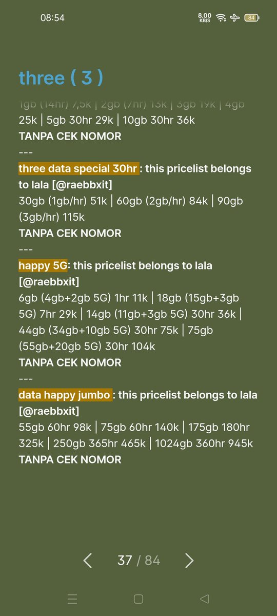 lala — order via wa/tele tweet media