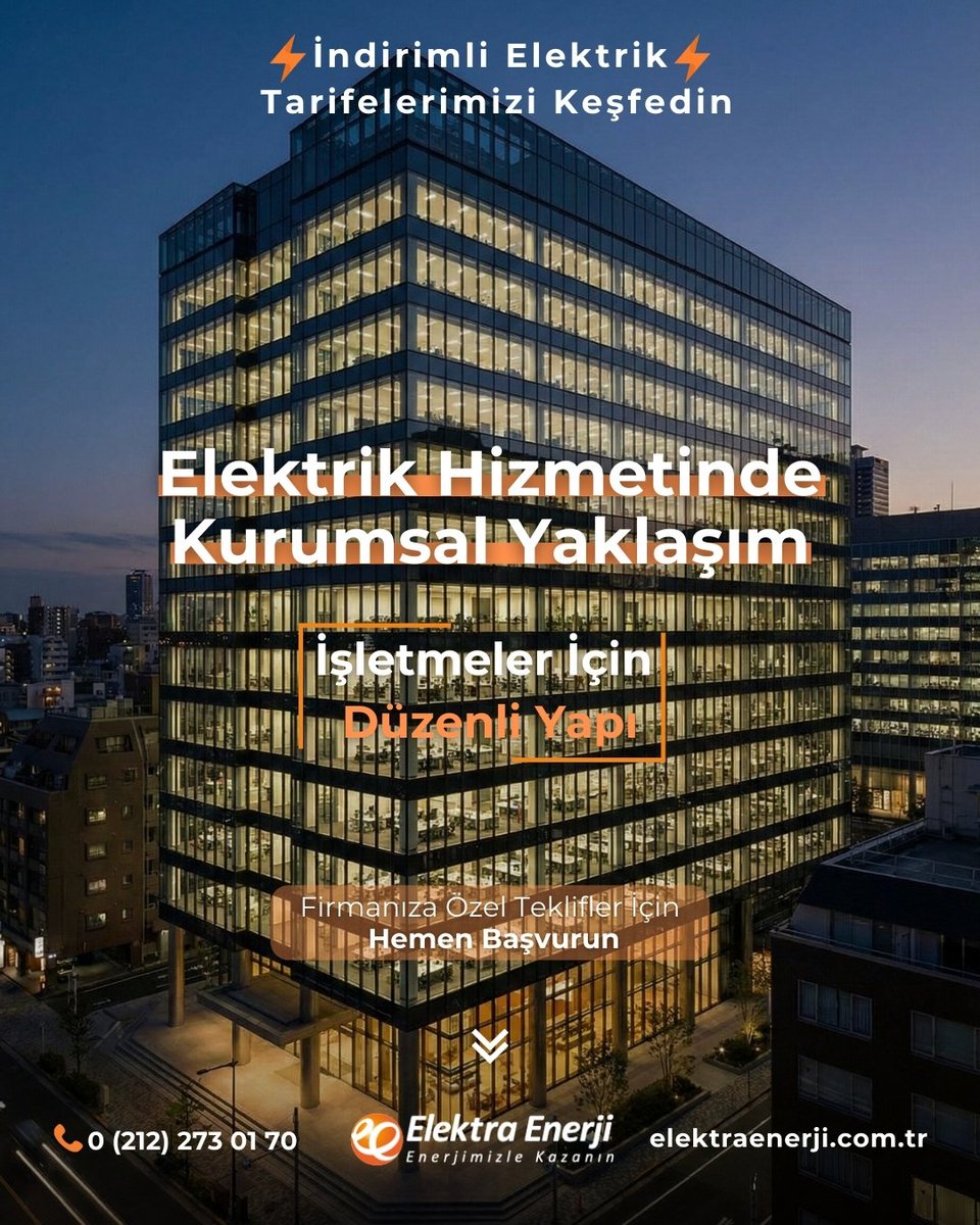 Elektra Enerji ile fatura yükünüzü hafifletin! ⚡ "Elektrik tedarik şirketi" seçiminde 13 yıllık güven ve rekabetçi fiyatlarla yanınızdayız. 🚀

elektraenerji.com.tr

#elektriktedarikşirketi #elektraenerji #indirimlielektrik