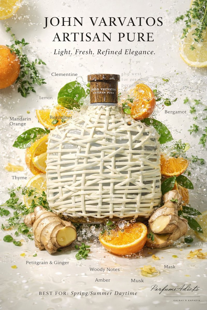 kalravkapadia's tweet image. PerfumeAddicts Exclusive Deal:

Ultra-fresh citrus elegance for summer days🔥🔥

CLEMENTINES + MANDARIN ORANGE + GINGER + THE SIGNATURE FRESHNESS OF JOHN VARVATOS 🔥

John Varvatos Artisan Pure Pour Homme for men from John Varvatos 125ml for 4050. #clean #pure #fresh #summer