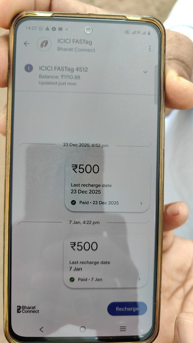 Hirbhavsar's tweet photo. @ICICIBank @ICICIBank_Care @fastagofficial @FASTag_NETC Dear sir, My Car No: GJ01WX4521 found issue in my transaction also balance is not shown in account please help i am loyal customer of ICICI @jagograhakjago My No: 8866241083 https://t.co/RyaS56q0cO