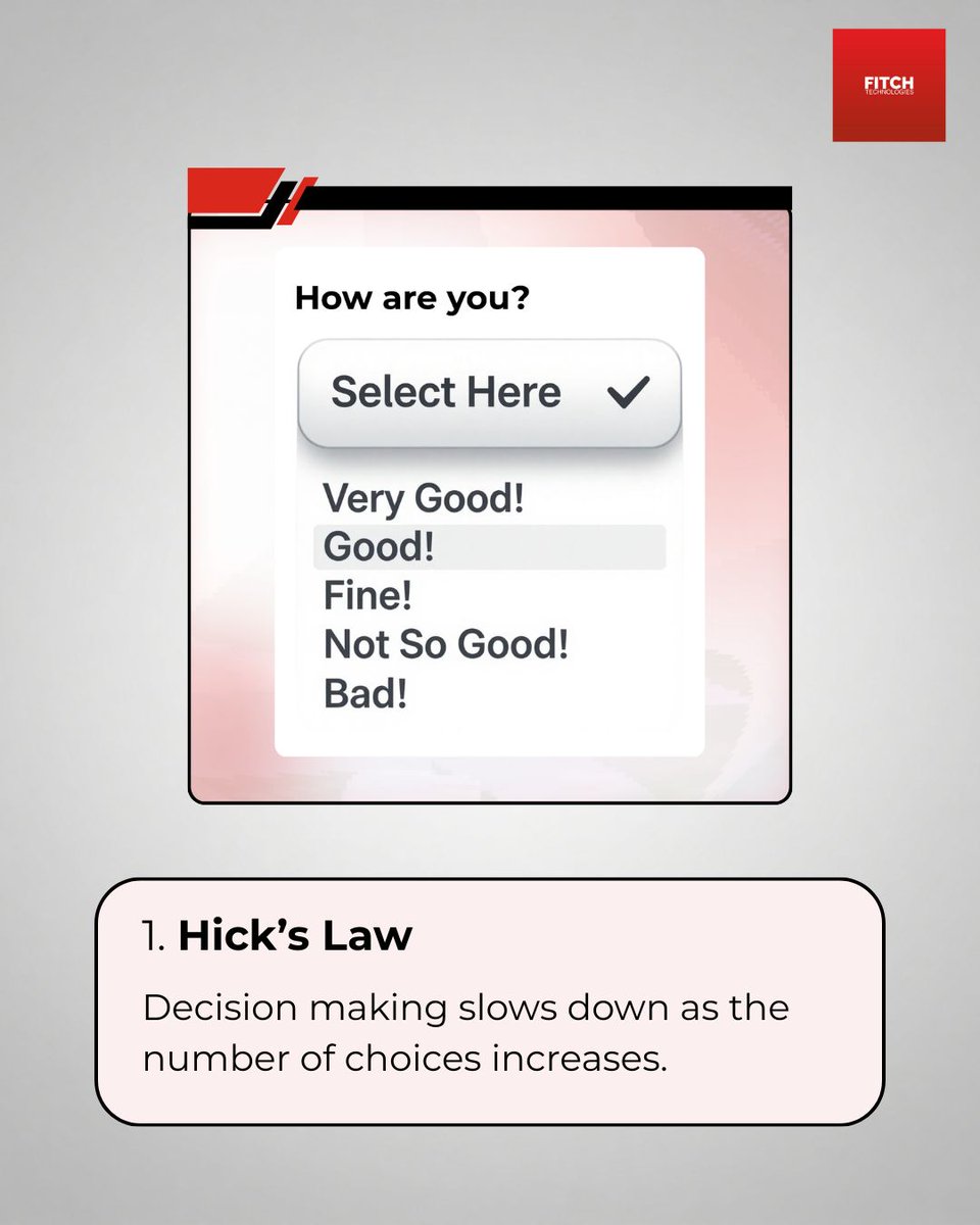 FitchTechnolog1's tweet photo. Good design is not about adding more. It is about making decisions easier for users. These UI and UX principles guide how people see, click, and act on your product.

#UIUXDesign #ProductDesign #WebDesignTips #UXPrinciples #DesignThinking #UserExperience #DigitalDesign https://t.co/2jedneDMGr
