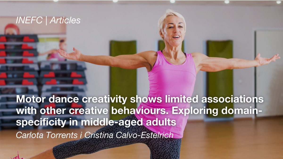 inefcat's tweet photo. 🗞️ ARTICLES | "Motor dance creativity shows limited associations with other creative behaviours. Exploring domain-specificity in middle-aged adults"

📚 Human Movement Science

🖋 @TorrentsCarlota i @CriisCalvo

ℹ️ https://t.co/qB6tQtgtam

#SomINEFC #RecercaINEFC @ComplexSSport https://t.co/TJLoPSCy0E