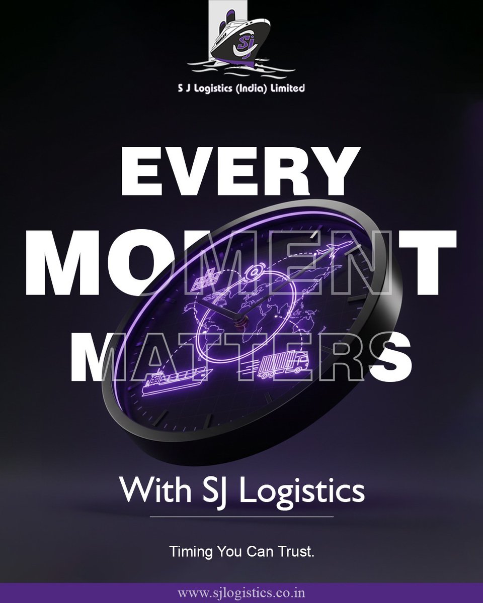 In global logistics, timing isn’t just important—it’s everything.
 At SJ Logistics, we make every second count so your cargo arrives right when it should. 
Reliable timelines. Seamless movement. Global confidence.
#SJLogistics #OnTimeDelivery #GlobalShipping #FreightForwarding