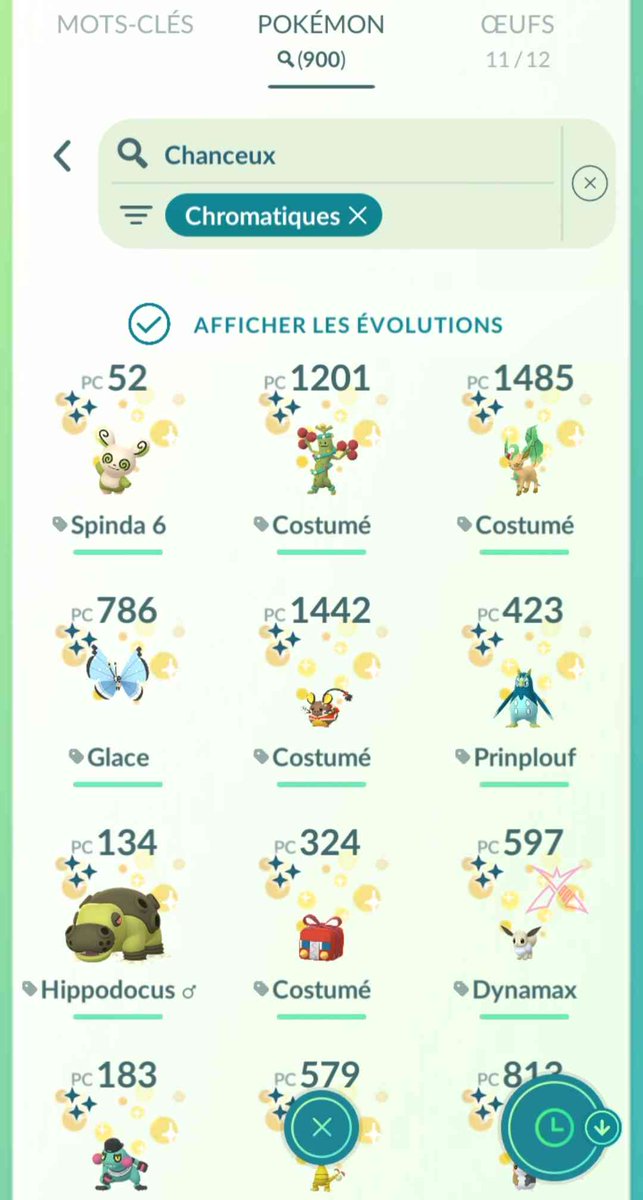 PoGoRohanD15's tweet photo. 900 Shiny Chanceux différents 🥳
#PokemonGO https://t.co/ndQb4Tz6y5
