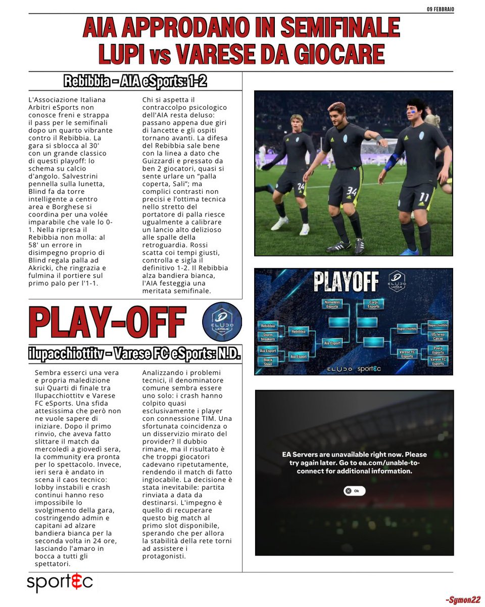 eLUDO_official's tweet photo. 🗞️Eludo News🗞️

Ventottesima uscita del nostro giornale 

📰 Notizie, Risultati, Interviste e tante altre curiosità nel nostro editoriale 

🎮 Si parla di Playoff e di Finali 

➡️ Condividi e metti like se parliamo di te o del tuo team 

#eludo #revolution #eafc26 #proclub https://t.co/6XSviMpDnk