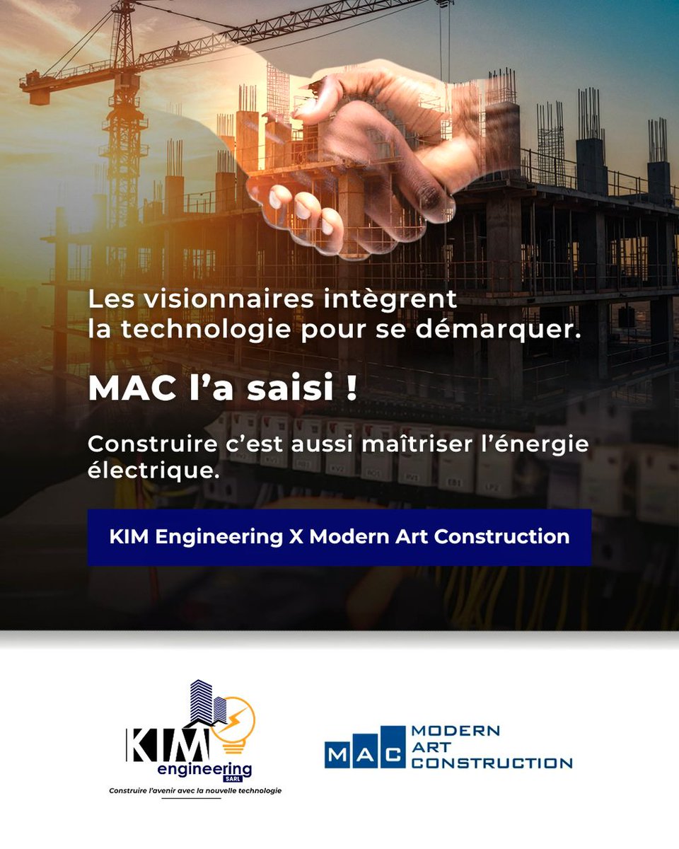 *HISTORIQUE!*

*La valeur d’un projet de construction ne se limite plus au béton.*
*Elle se mesure aussi à la sécurité, à l’intelligence et à la maîtrise de l’énergie électrique ⚡️*

*_MAC sarl_  a fait le choix d’intégrer la Kim box .*