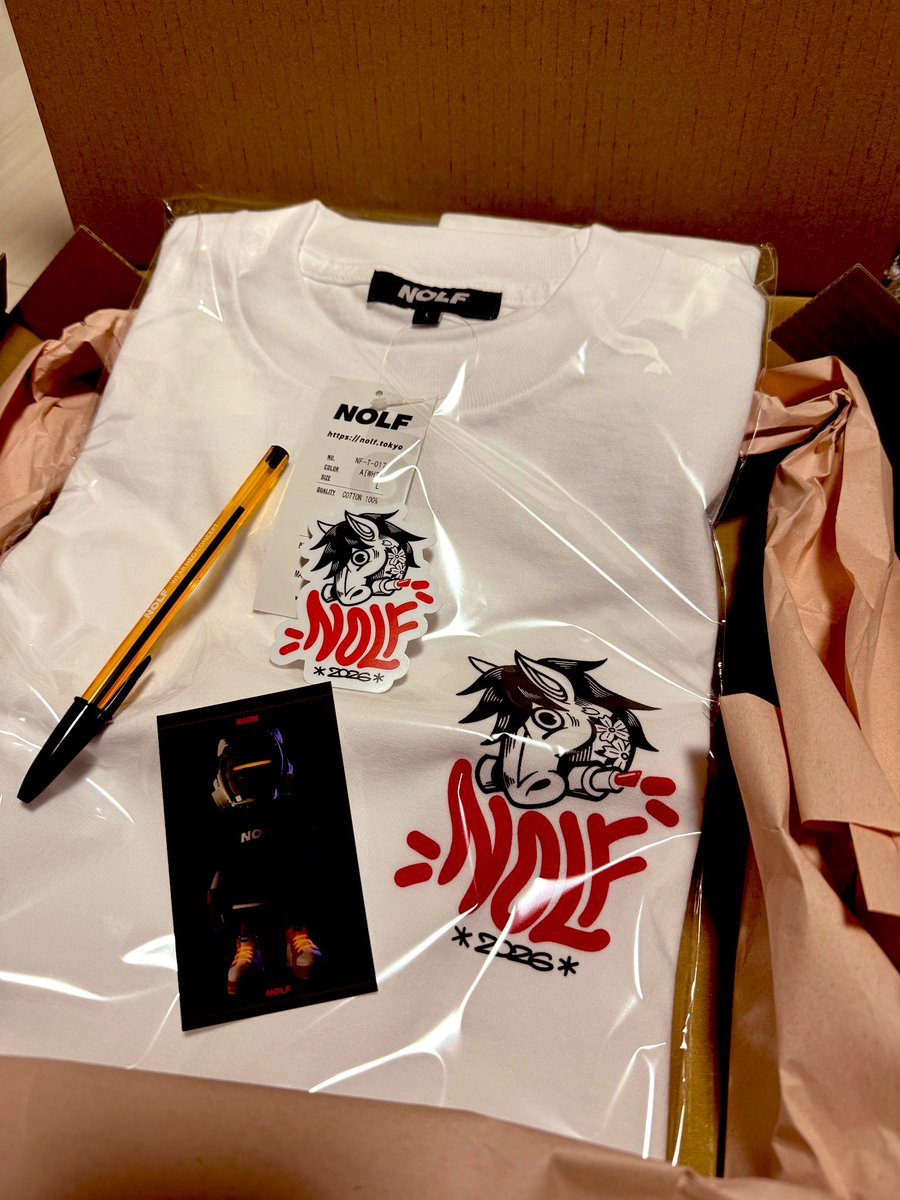 NEO TOKYO PUNKSアパレルのNOLFより午年限定20枚のTシャツ届いたー🐎
年男ですのでコレを着て今年は頑張ります💪

#NTP #NOLF #UTOPIA