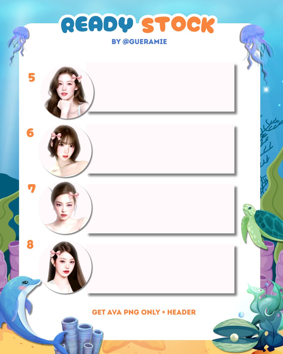 gueramie's tweet image. Gladys ready layout plain cukup dengan 2.500/each, 🪸 kamu bisa mendapatkannya- silahkan jemput ke dm iaa

#zonauang