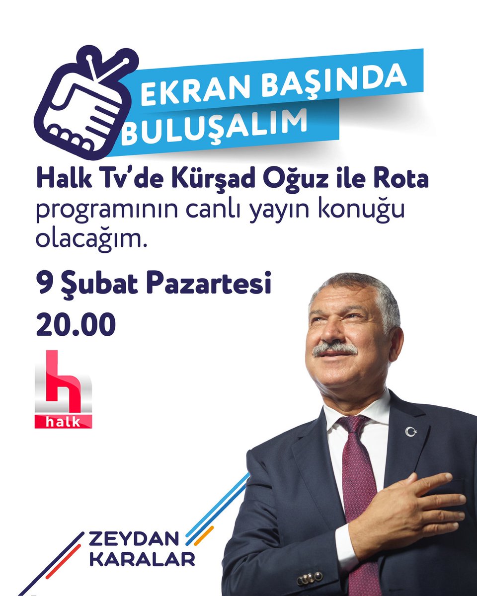 Ekran başında buluşalım.

Halk TV'de "Kürşad Oğuz ile Rota" programının canlı yayın konuğu olacağım.

📅 9 Şubat Pazartesi (Bugün)
🕗 20.00