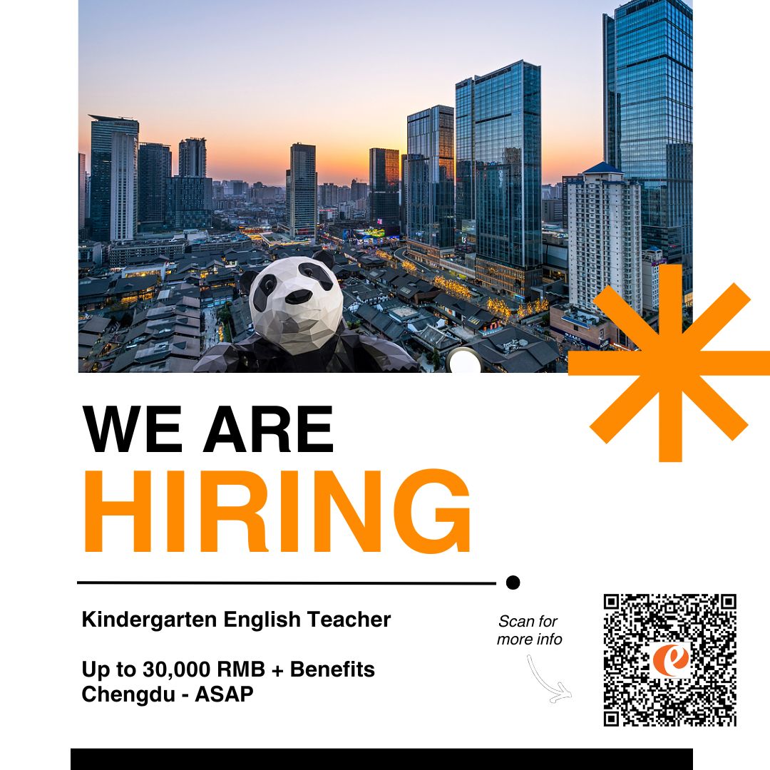CGC_China's tweet photo. 🚨 Urgently hiring: Kindergarten English Teacher in Chengdu — up to 30,000 RMB/month + benefits. 
Apply now - https://t.co/swXDWX39pM https://t.co/WhwMjfvnUE