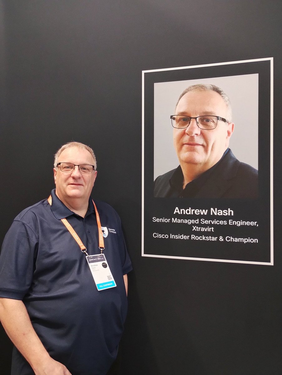 andynash99's tweet photo. Made it to the Cisco Insider hall of fame congratulations to everyone who's on the wall #CiscoInsider #CiscoLiveEMEA #CiscoCX @CiscoInsider https://t.co/NfRhYTXhO8