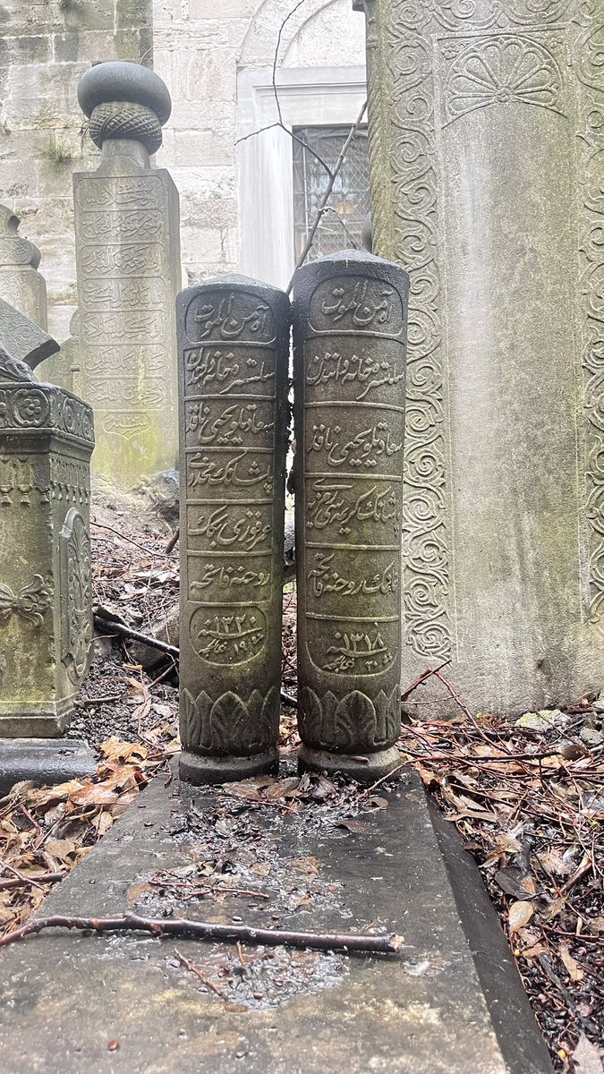 Sabah yürüyüşünü fazla kaçırınca kendimi Eyüp sultanda buldum ve bu kardeşlerle karşılaştım. 

Silistre hanedanından 
Ah mine’l-mevt
Sa’âdetlü yahyâ nâfiz 
Paşanın mahdûmu/kerimesi 
Remziye hanım/ ömer fevzi beyin
Rûhuna fâtiha
Fi 19 zilhicce sene-1320 fi 20 zilhicce sene 1318