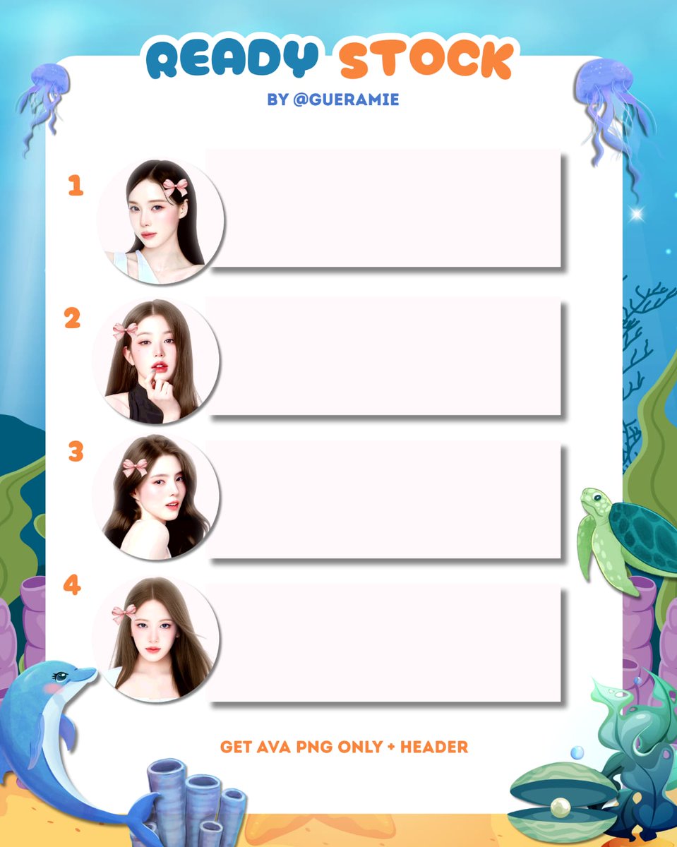 gueramie's tweet image. Gladys ready layout plain cukup dengan 2.500/each, 🪸 kamu bisa mendapatkannya- silahkan jemput ke dm iaa

#zonauang