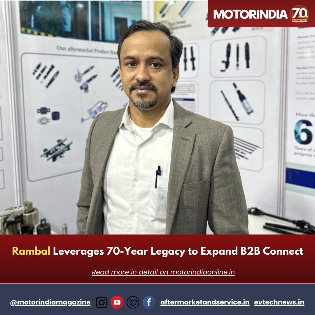 motorindiatweet's tweet image. Rambal Pvt. Ltd. strengthened its B2B presence at ACMA Automechanika New Delhi, reinforcing market positioning and growth plans across exports and the domestic aftermarket, backed by its 70-year legacy.

𝐑𝐞𝐚𝐝 𝐌𝐨𝐫𝐞: motorindiaonline.in/rambal-leverag…

#Rambal #BusinessExpansion