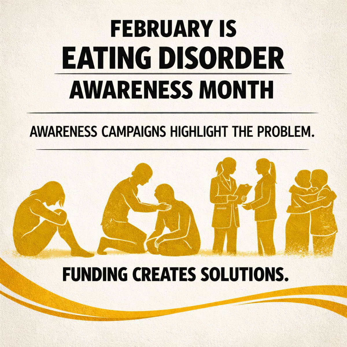 Awareness campaigns highlight the problem.
Funding creates solutions.
If we want better outcomes in eating disorder care, we need long-term investment in prevention, treatment, and research — not short-term visibility.
hashtag

#eatingdisorderawarenessmonth
#eatingdisorder