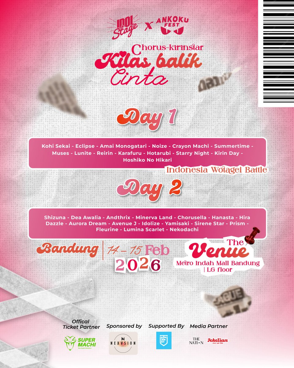 Hira_Dazzle's tweet photo. [Event]
Hira Dazzle away to Bandung~

Mari rayakan hari kasih sayang bersama, di acara

Idol Stage x Ankoku Fest:
'Chorus-Kirinstar Kilas Balik Cinta'
14-15 Feb
di Metro Indah Mall

Hira Dazzle akan perform di day-2 sekitar jam 12, jd segera amankan tiketnya! https://t.co/gBmKWqJAGy