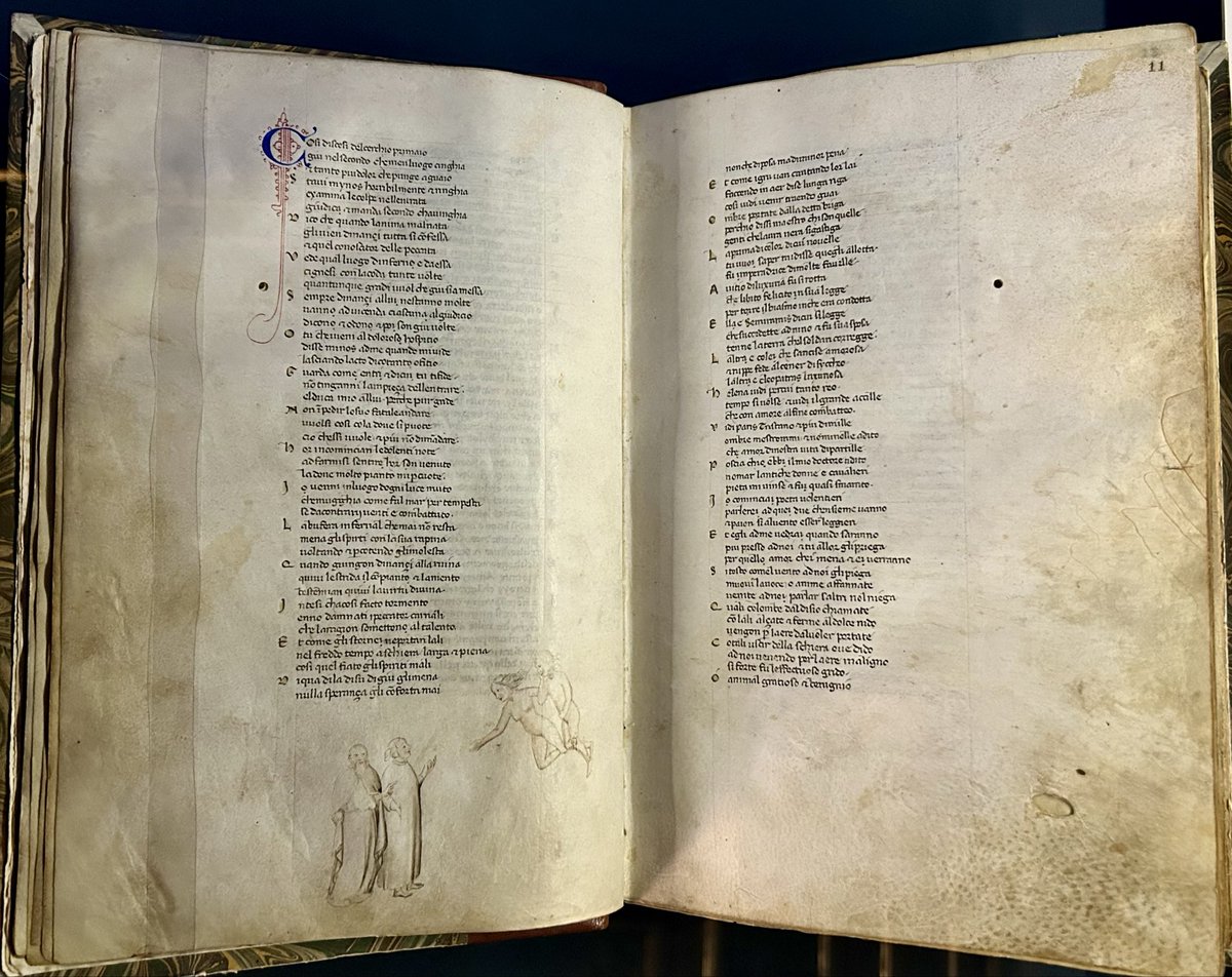 Tra i primi estimatori e commentatori di Dante, si annovera Giovanni Boccaccio.
Scrisse un "Trattatello in laude di Dante" (1362), curò un'edizione da lui in prima persona manoscritta della "Commedia" (di cui un'immagine in foto) e iniziò una pubblica lettura dell'Inferno.