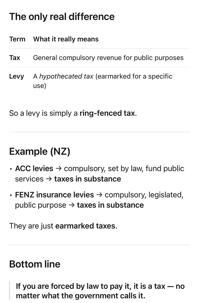 <a href="/chrisluxonmp/">Christopher Luxon</a> you can say a levy isn’t a tax until you are blue in the face, but when a levy is compulsory then it is legally considered a tax.
Quit damn well LYING to the NZ public ALL the time about every damn thing. 
Your rampant dishonesty is bloody disgraceful.