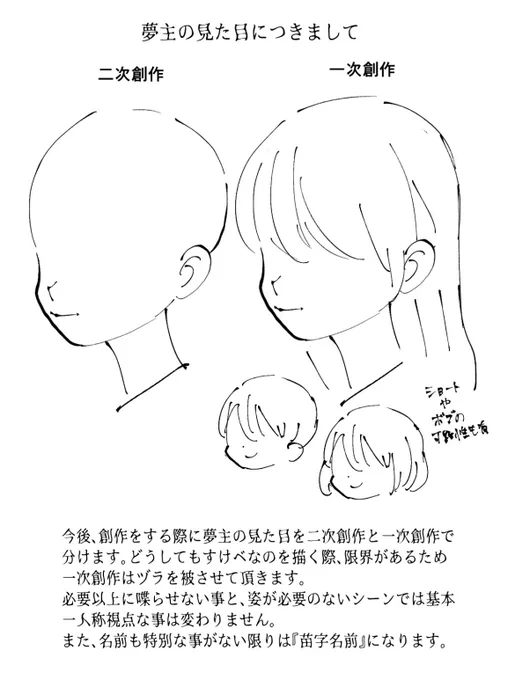 すいません以前に掲載した方針についてなのですが知らない方もいると思うのでもう一度…!近いうちにアップする一次創作夢におきまして、夢主が写りそうなので…!自己投影しやすいように一人称視点で進められる部分に関しては一人称で進める、無駄に喋らせないところは変わりません。 