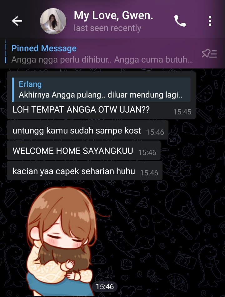 Pulang ngampus disambut kayak gini tuh rasa capeknya runtuh seketika. Makasih banyak yaa cantik <a href="/gwencalz/">Gwen Calysta</a> sudah sambut Angga dengan penuh antusias ❤️