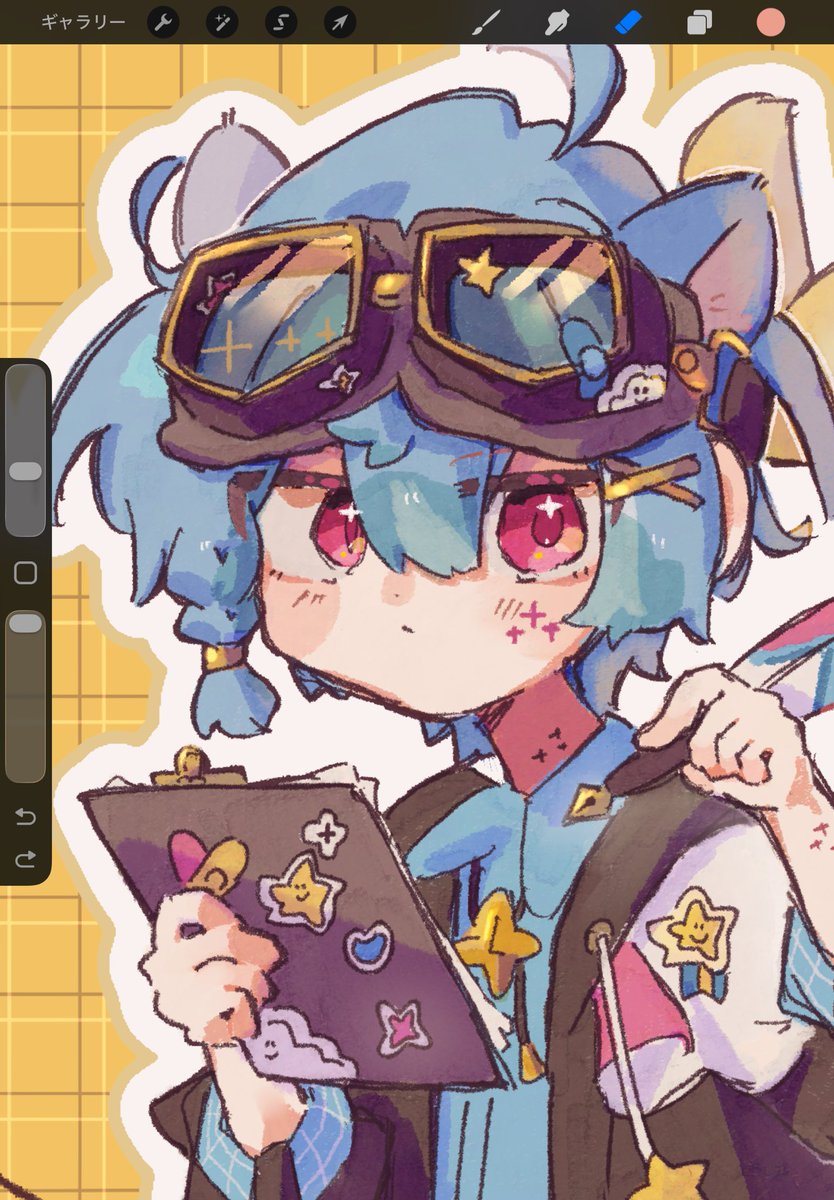 シール貼ってみた⭐️🩹
#自創作 #oc