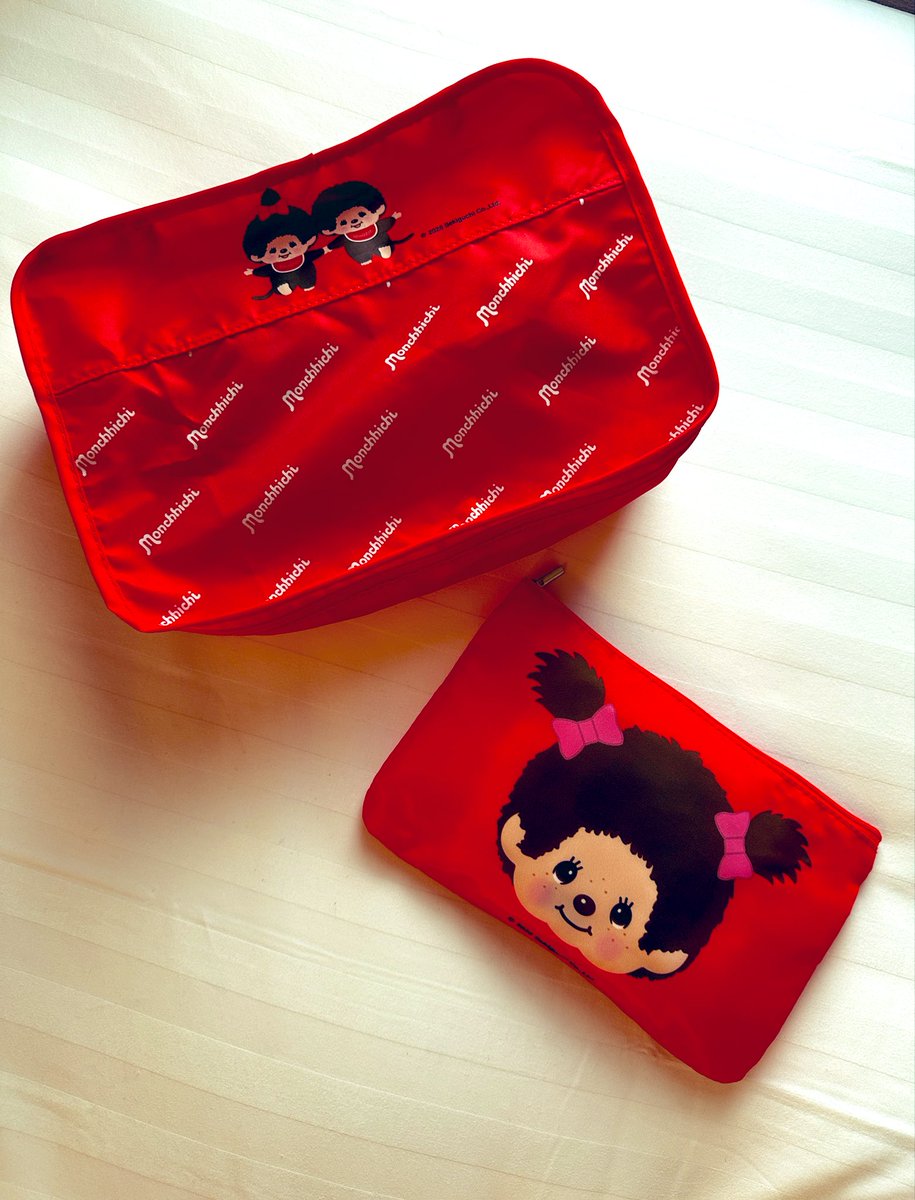 モンチッチのトラベルポーチ✨ 2000円くらいで 3種類のポーチがセット