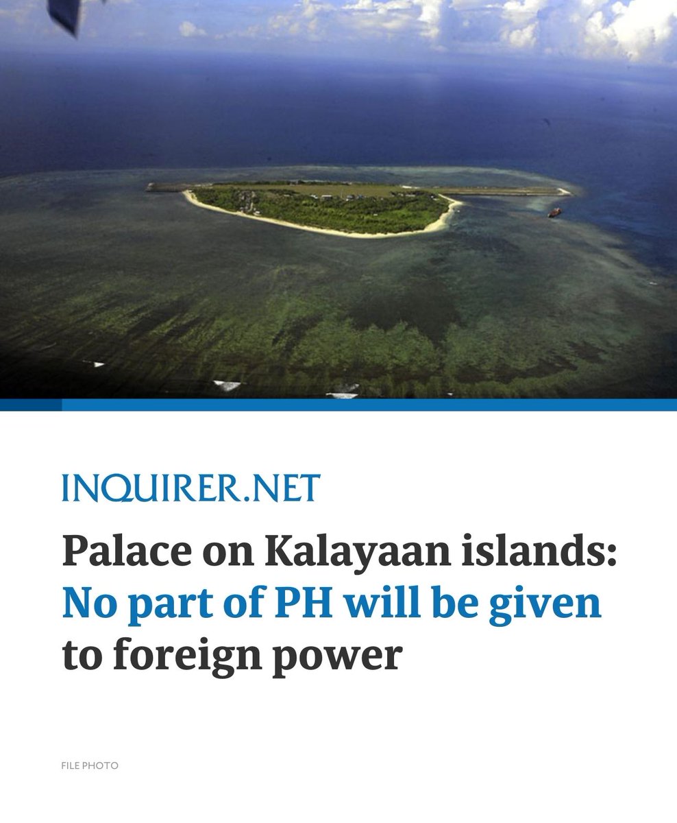Malacañang stressed that the Philippines will not surrender any part of its territory or interests in the West Philippine Sea, following Sen. Rodante Marcoleta’s suggestion to give up the Kalayaan Island Group.

READ MORE: inqnews.net/palaceonkalaya…