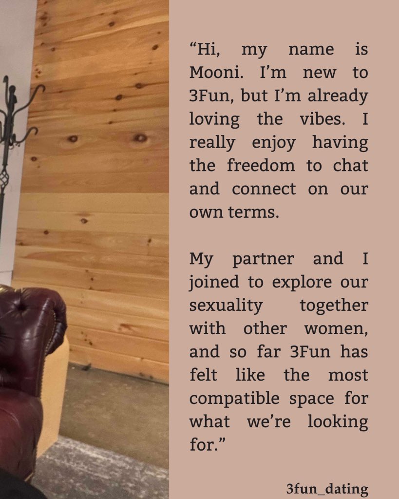 3fun_app's tweet image. Mooni is new to 3Fun and already loving the vibes! She and her partner joined to explore their sexuality together with other women, and so far, 3Fun has felt like the perfect space for them.

👉 Tap the link in our bio to download 3Fun

#3fun #lifestyle #openminded #enm #polyam