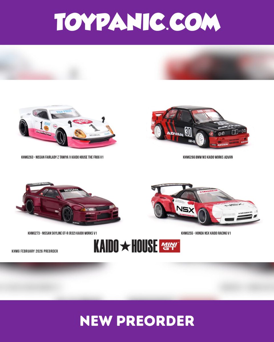 ToypanicMsia's tweet photo. Secure the latest preorder from the Mini GT x Kaido House series, a must-have collaboration for die-cast model enthusiasts!
To preorder ➡ https://t.co/gMc8geVXT1
#NewPreorder #Toypanic #MiniGT #KaidoHouse #CollectorsEdition #Diecast #Diecastcar https://t.co/f5EJJQ6Pn2