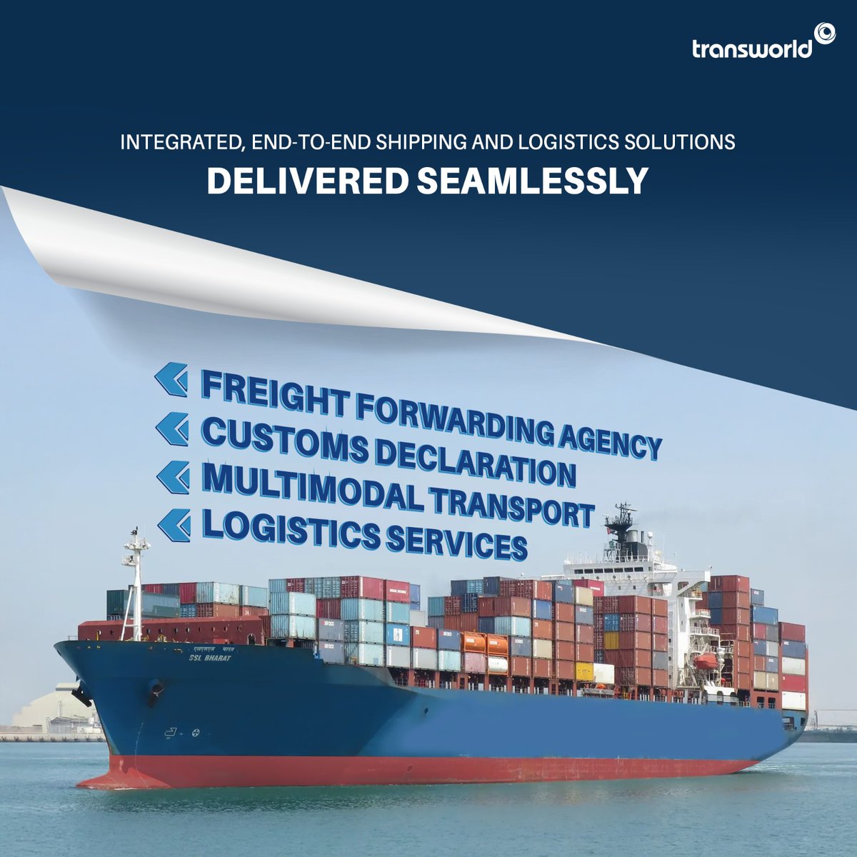 TransworldTweet's tweet photo. One logistics partner. One integrated process.
Reliable freight forwarding and logistics solutions from origin to destination.
Know More: https://t.co/kkBrQgIxDt
#Transworld #FreightForwarding #Logistics #SupplyChainManagement #MultimodalTransport #CustomsClearance https://t.co/IM15AqGSvT