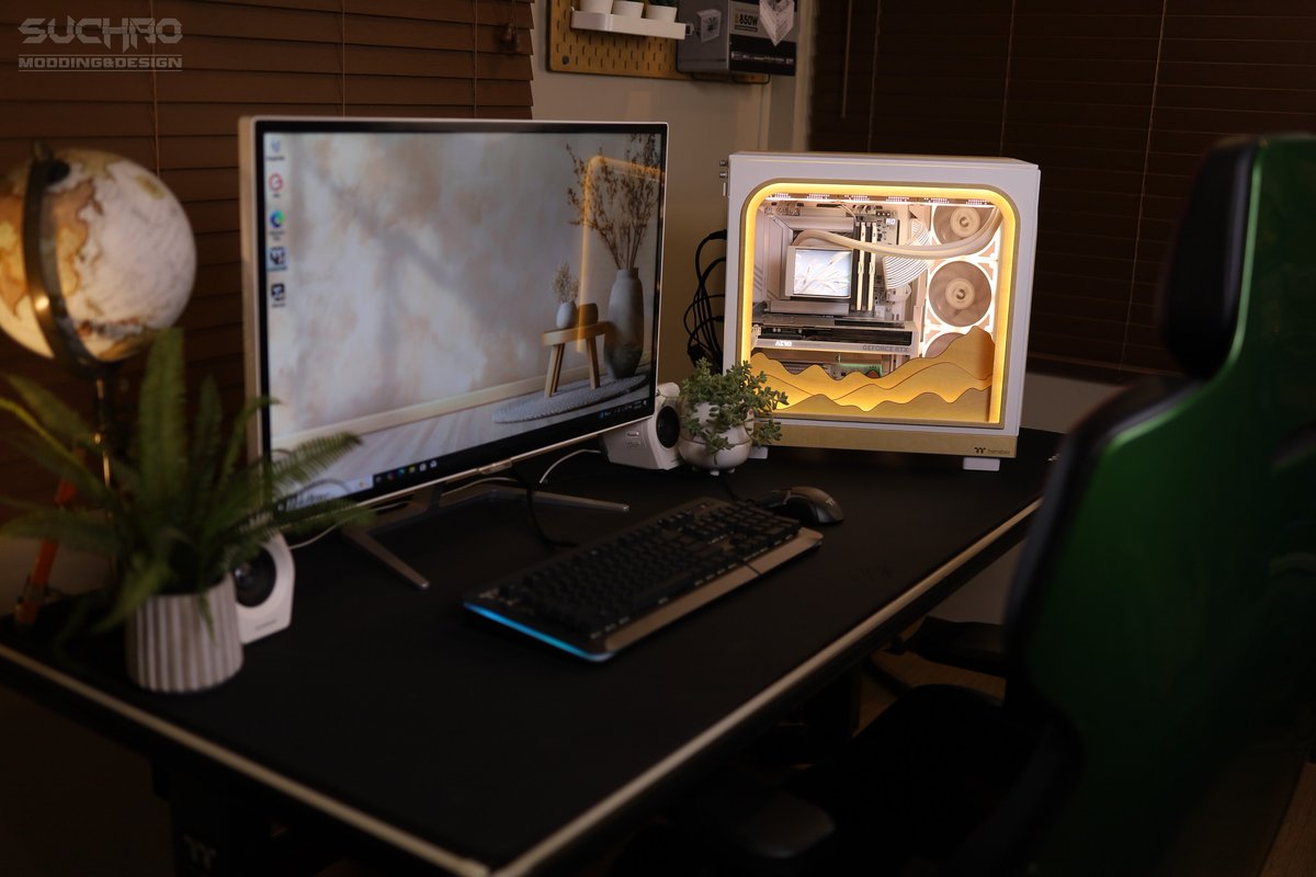 ThermaltakeInc's tweet photo. View 380 XL WS 🪵⚪️

A beautifully crafted custom mod that blends soft curves, warm wood textures, and delicate handcrafted details into a refined showcase build.

🌿 Built by @suchao_prowphong

#Thermaltake #View380XLWS #PCMod #CaseMod #WoodGrain #PCBuild #ModdingLife https://t.co/ER7oVP6GTU