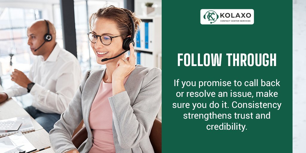 kolaxoccs's tweet photo. Follow Through💚
If you promise to call back or resolve an issue, make sure you do it. Consistency strengthens trust and credibility.✨🎧
💻 Learn about us: https://t.co/roljLGTRSu
#KolaxoCCS #CallCenterTips #CustomerSupport #InstantResponse #AnsweringService #ContactCenter https://t.co/999xk651FN